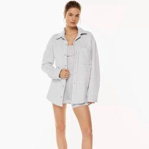 TNA Aritzia Cozy Boyfriend Button Up Shirt Shacket Jacket